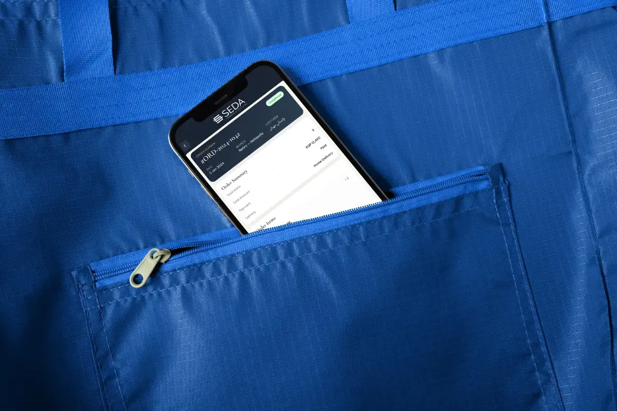 SEDA Tracking App project mockup